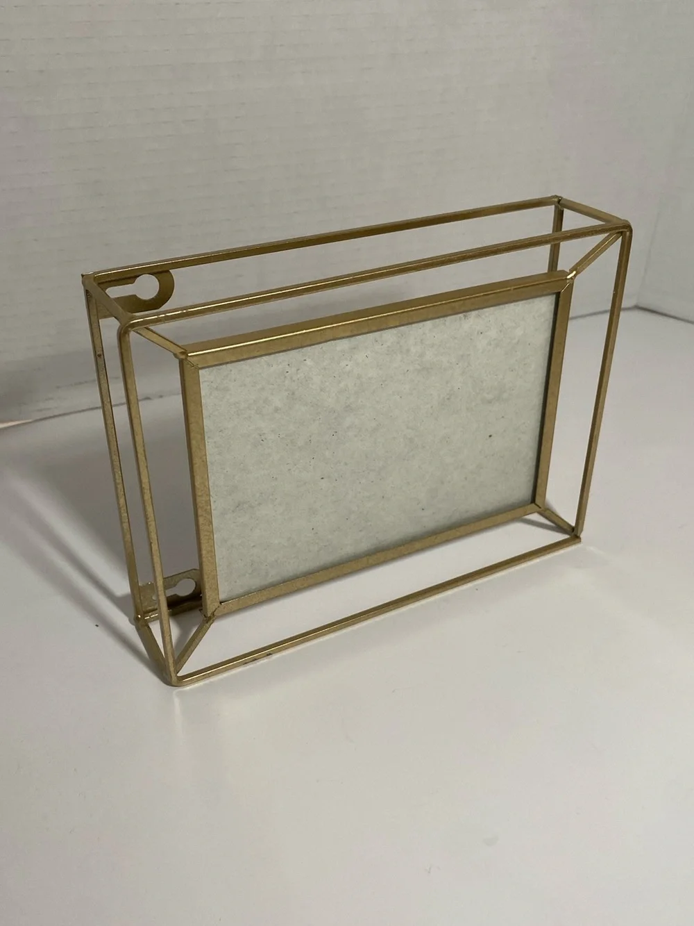 Gold Metal Geometric Picture Frame Freestanding or Mounted Gallery Wall Decor